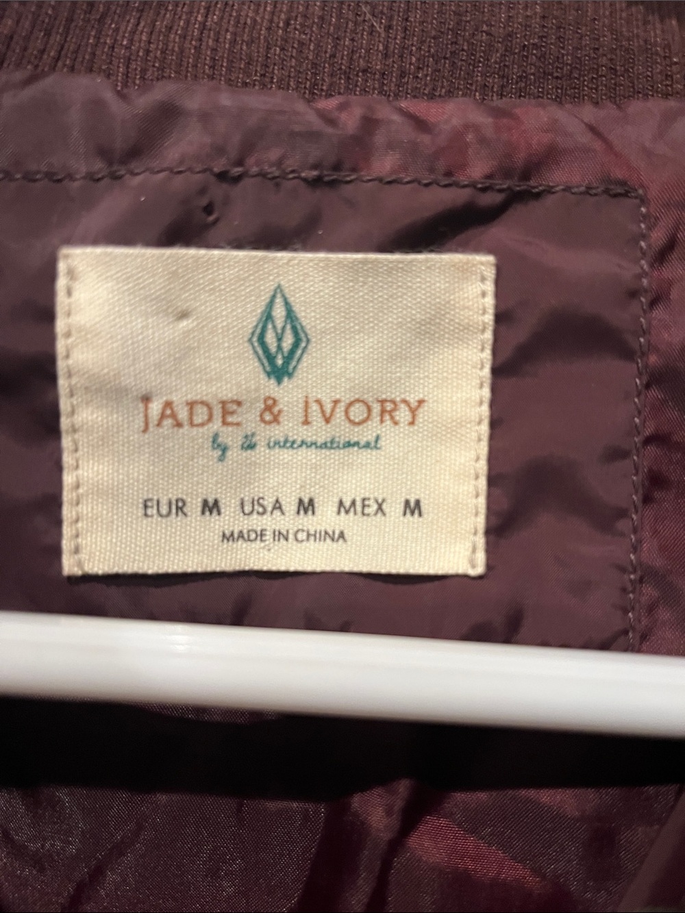 Women's Quilted Eggplant Purple Puffer Jacket with Zip Front - Picture 6 of 6